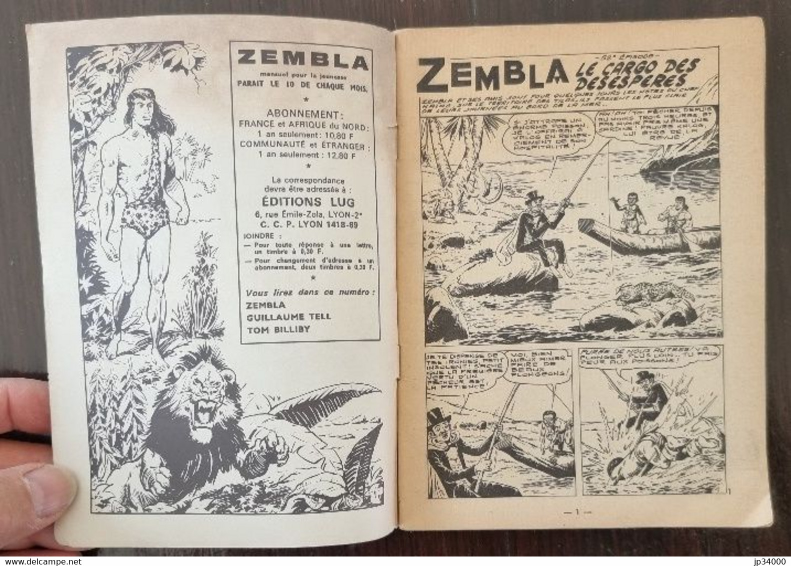 ZEMBLA N° 52 Du 10/10/1967 Le Cargo Des Désespérés. Publié Chez Lug - Zembla