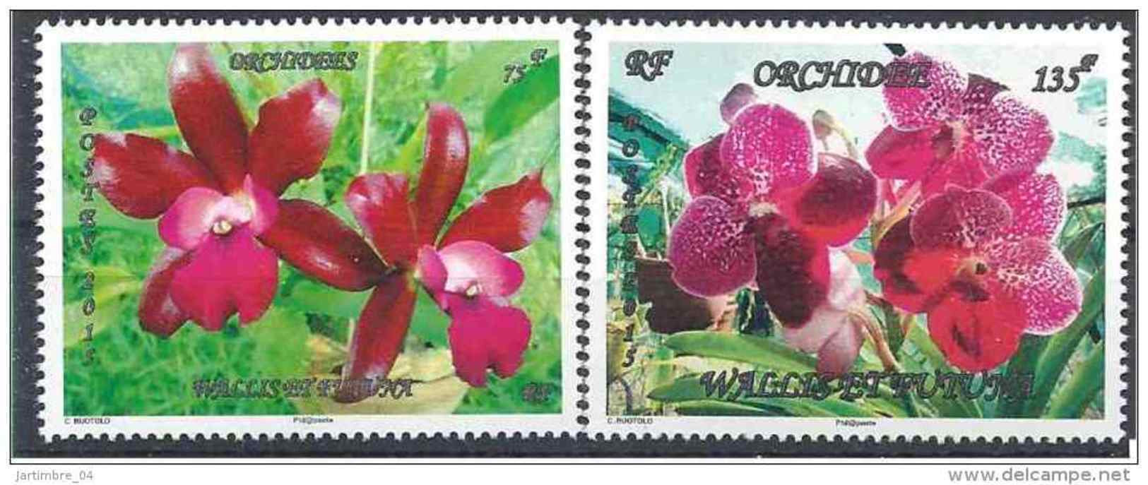 2015 WALLIS FUTUNA 837-38** Fleurs, Orchidées - Neufs