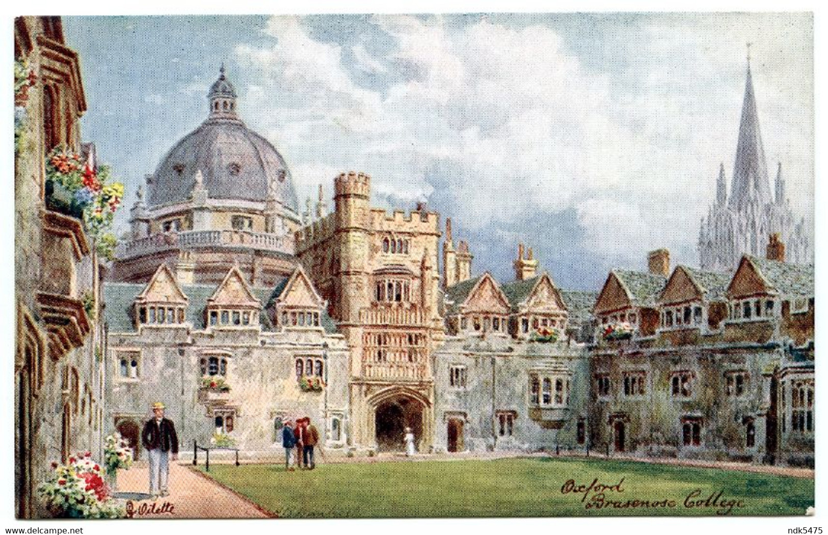 ARTIST : H. B. WIMBUSH - OXFORD, BRASENOSE COLLEGE (TUCK'S OILETTE) - Wimbush