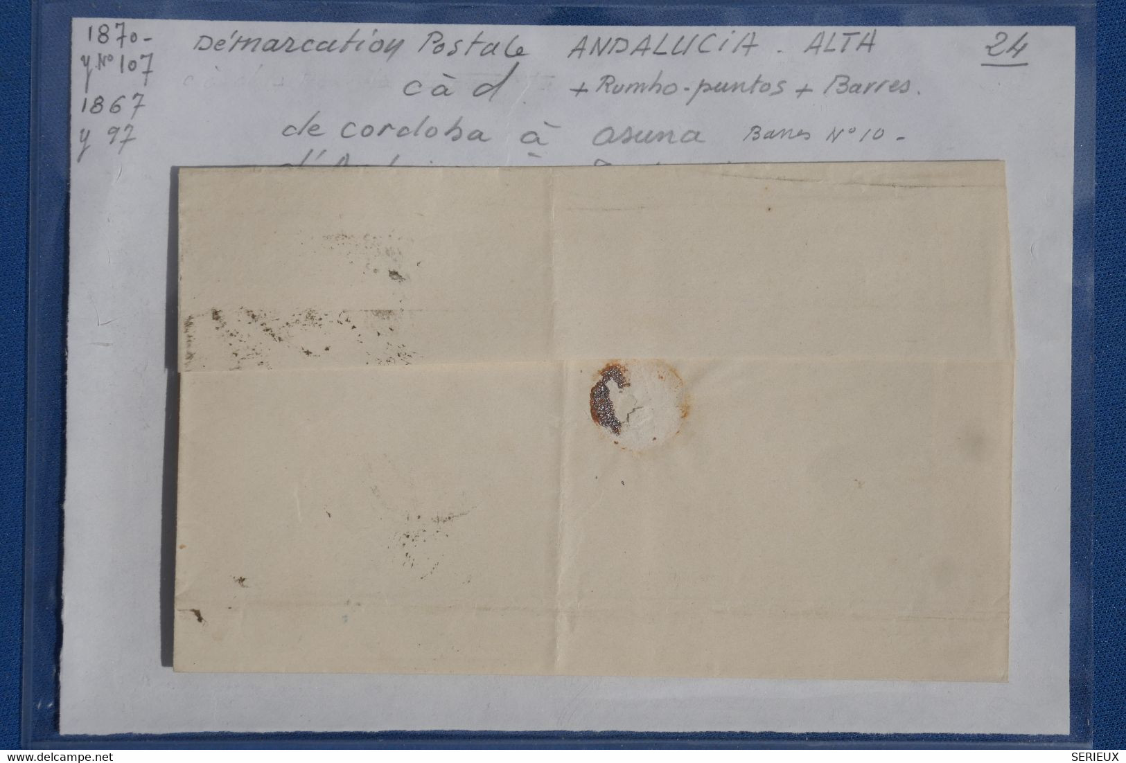 N1 ESPANA BELLE LETTRE 1868 + ANDALUCIA  ALTA CORDOBA   POUR OSUNA +++++ AFFRANCH.  INTERESSANT - Brieven En Documenten