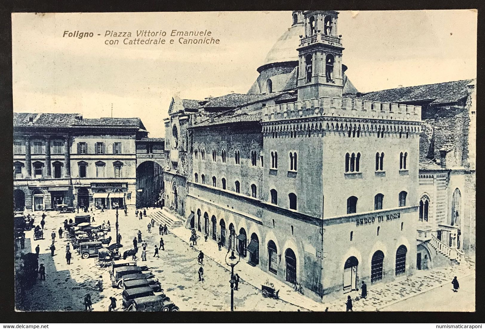 Foligno Piazza Vittorio Emanuele Con Cattedrale E Canoniche VIAGGIATA 1942 Con 30 Cent La Disciplina     COD.C.3683 - Foligno