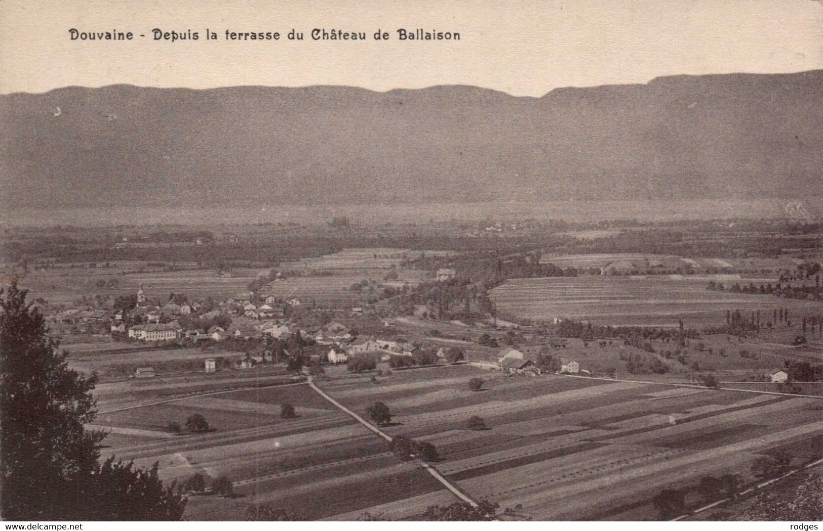 Dep 74 , Cpa DOUVAINE , Depuis La Terrasse Du Chateau De Ballaison  (11053) - Douvaine