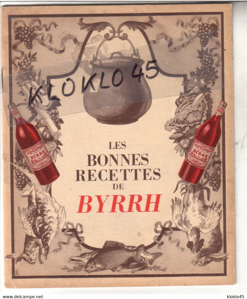 Publicité BYRRH - Petit Livre Sur LES BONNES RECETTES DE BYRRH - Les Ateliers A. B. C. Paris Et Carte Postale CONCOURS - Alcools