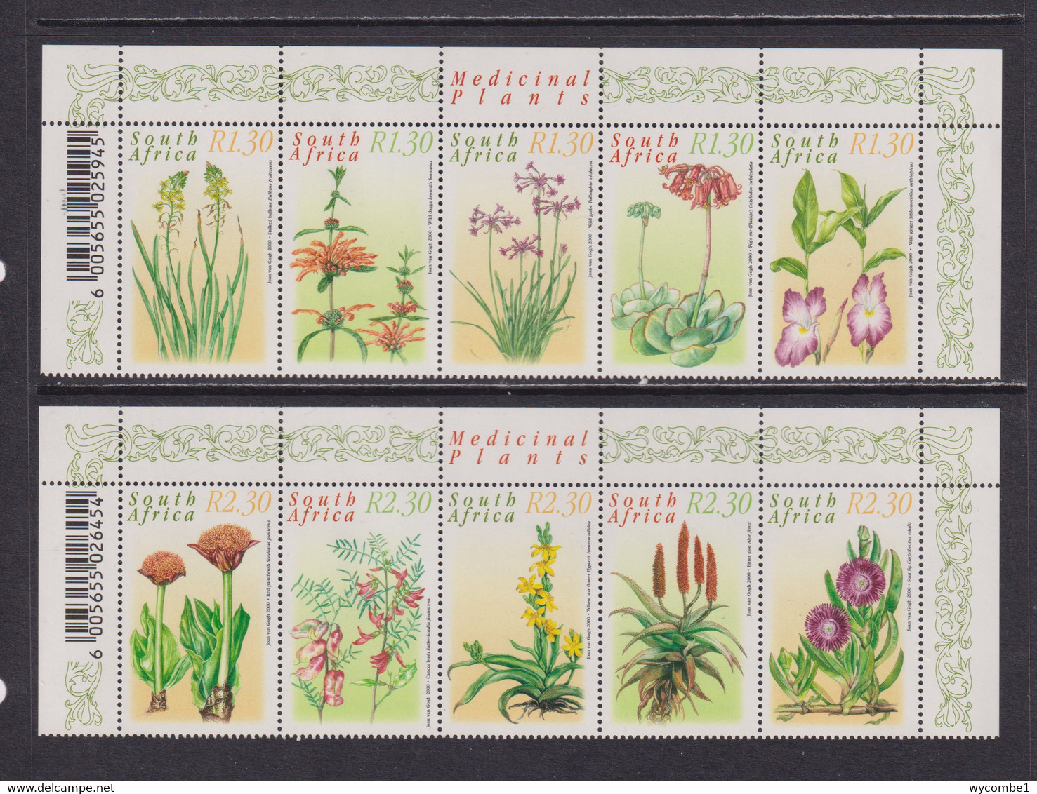SOUTH AFRICA - 2000  Medicinal Plants Set Never Hinged Mint - Neufs