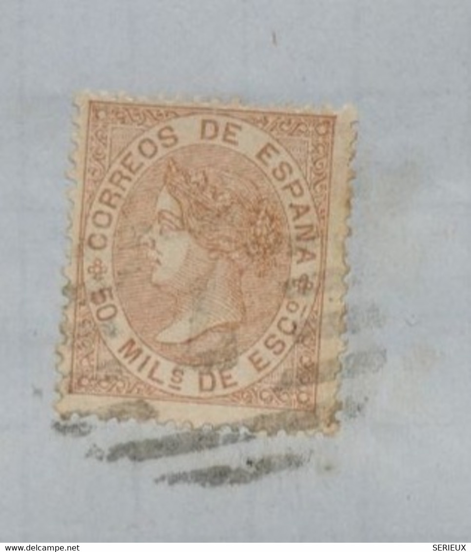 N8 ESPANA   LETTRE  1868 + ANDALUCIA  BAJA  SEVILLA  POUR OSUNA  ++BARRES N°7+ AFFRANCH.  INTERESSANT - Briefe U. Dokumente