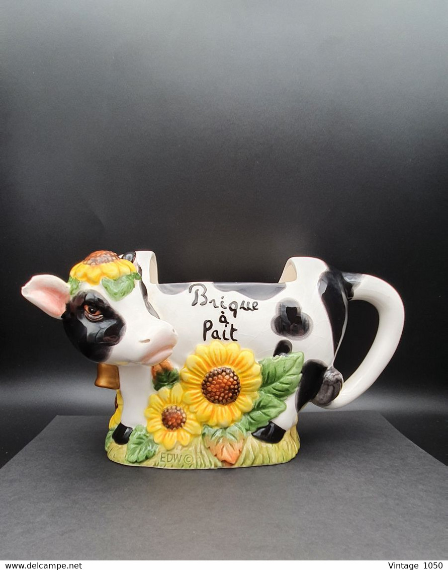 ✅Vintage Vache Creamer 1970 Céramique TBE #peintmain #cow #vintage - Ohne Zuordnung