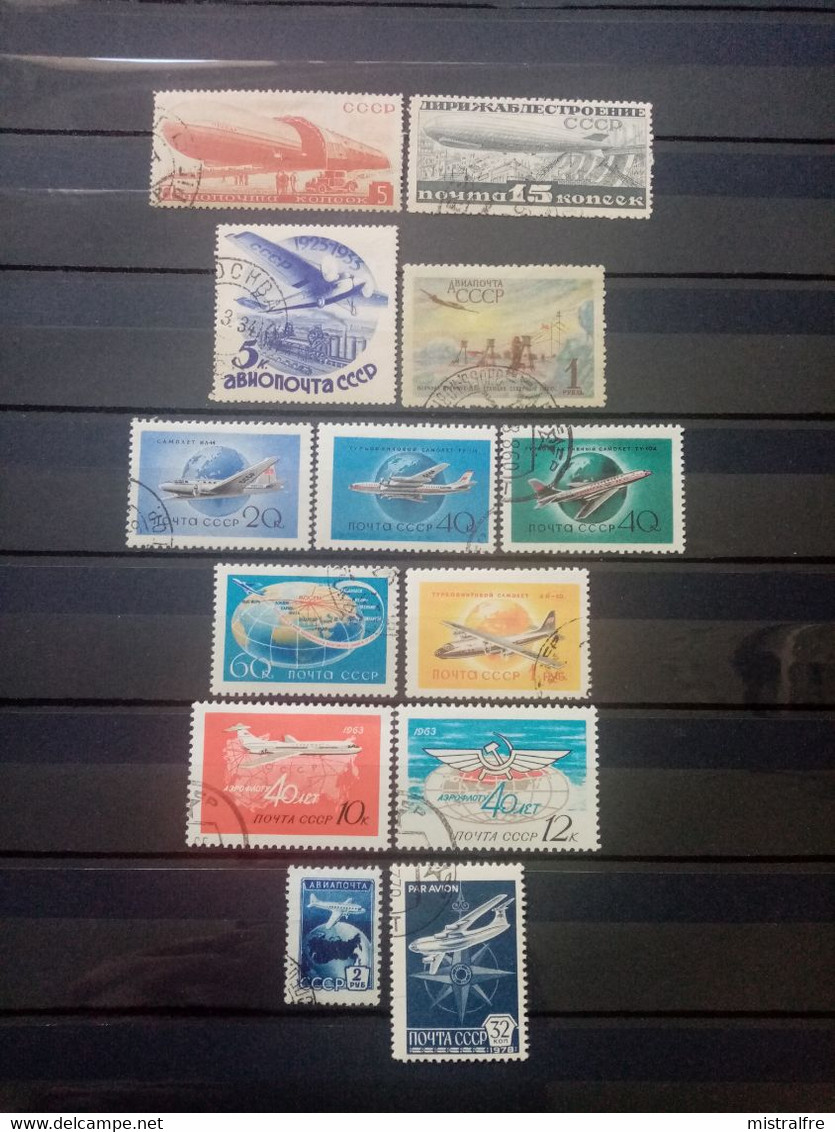 RUSSIE. 1931 à 1978.  Poste Aèrienne N° 23 à 131.  Lot De 14 Oblitérés . Côte YT 2020 : 35,90 € - Used Stamps