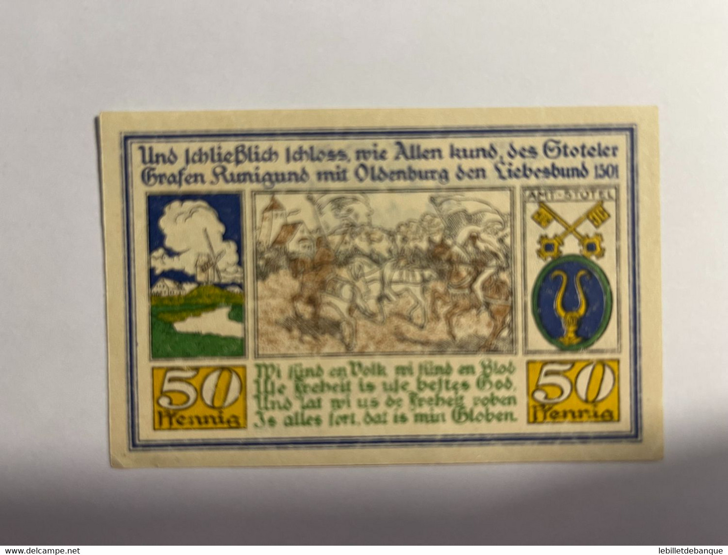 Allemagne Notgeld Stotel 50 Pfennig - Colecciones