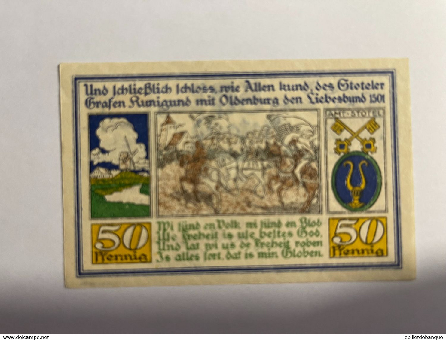 Allemagne Notgeld Stotel 50 Pfennig - Colecciones