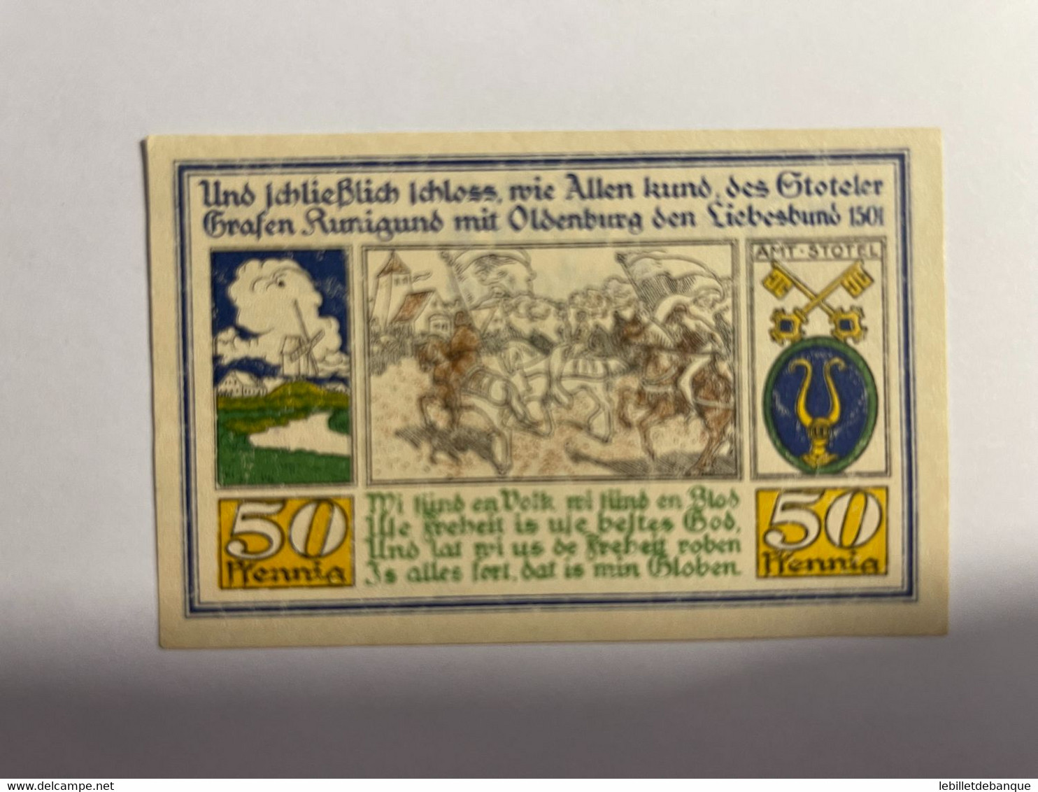Allemagne Notgeld Stotel 50 Pfennig - Collections