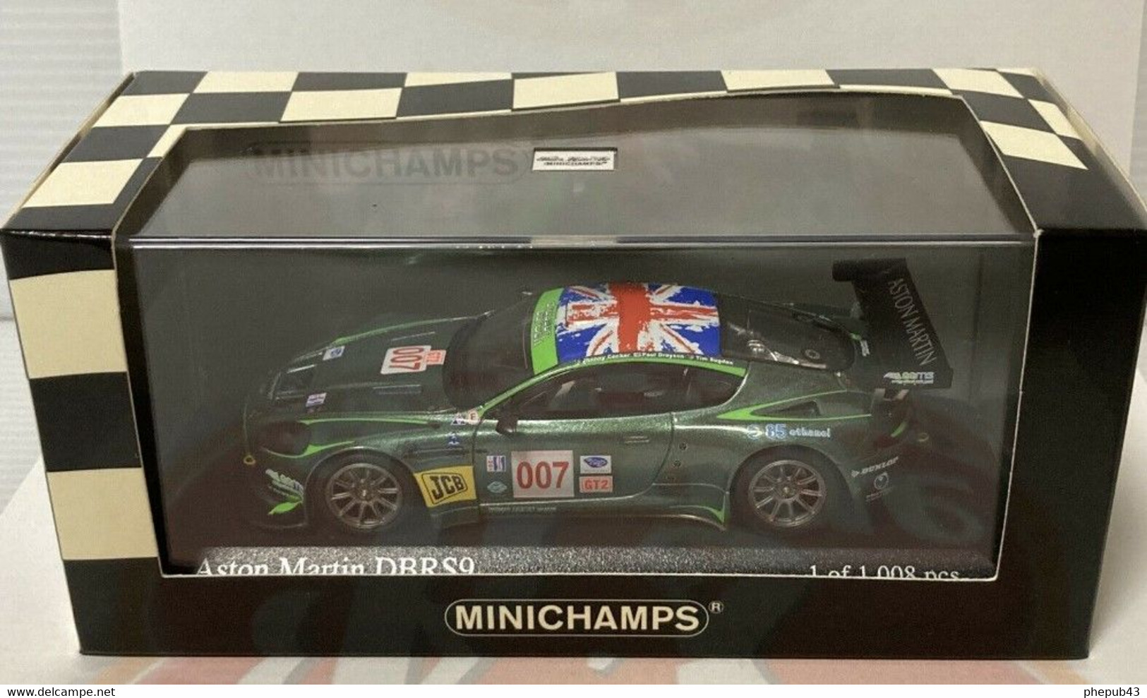 Aston Martin DBRS9 – Team Barwell Motorsport - Dryson/Cocker/Sugden – 12h Sebring 2008 #007 - Minichamps