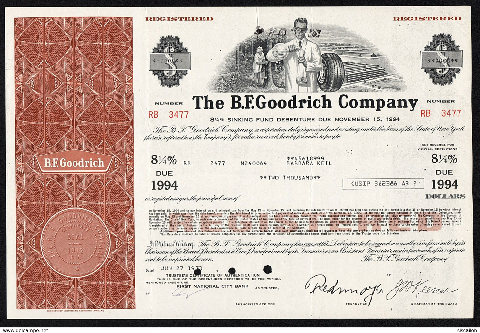1973 New York: The B.F. Goodrich Company - Automobile Tires - Automobile