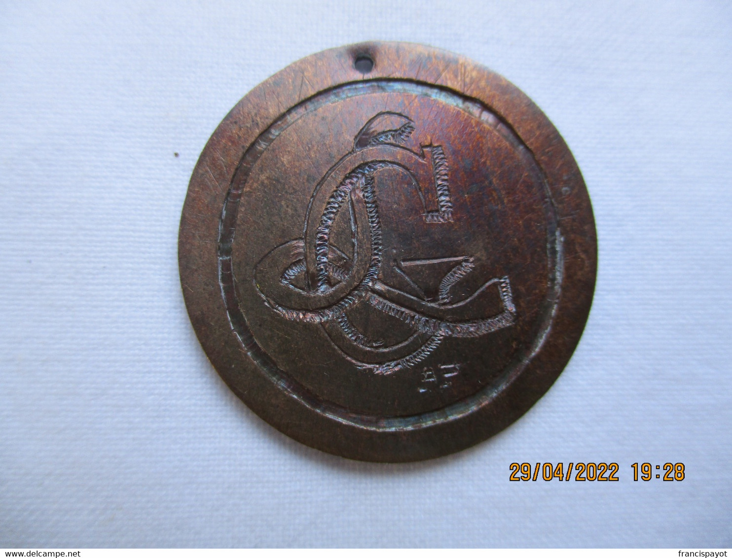 Italy: Token/medal 10 Centesimi Vittorio-Emanuele II / Love Or Mariage (artisanal) - Autres & Non Classés