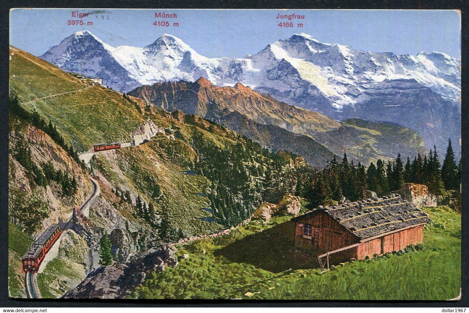 Schynige Platte ,  Gündlischwand  ( 1935 )  - 2 Scans For Condition .(Originalscan !!) - Gündlischwand