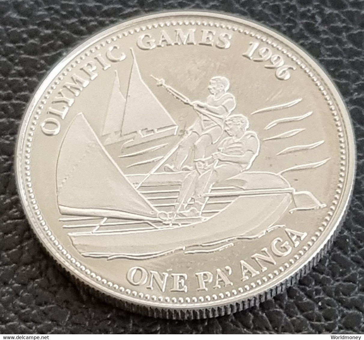 TONGA 1 PA'ANGA 1992    (PROOF - Silver) "1996 Summer Olympics In Atlanta" - Tonga