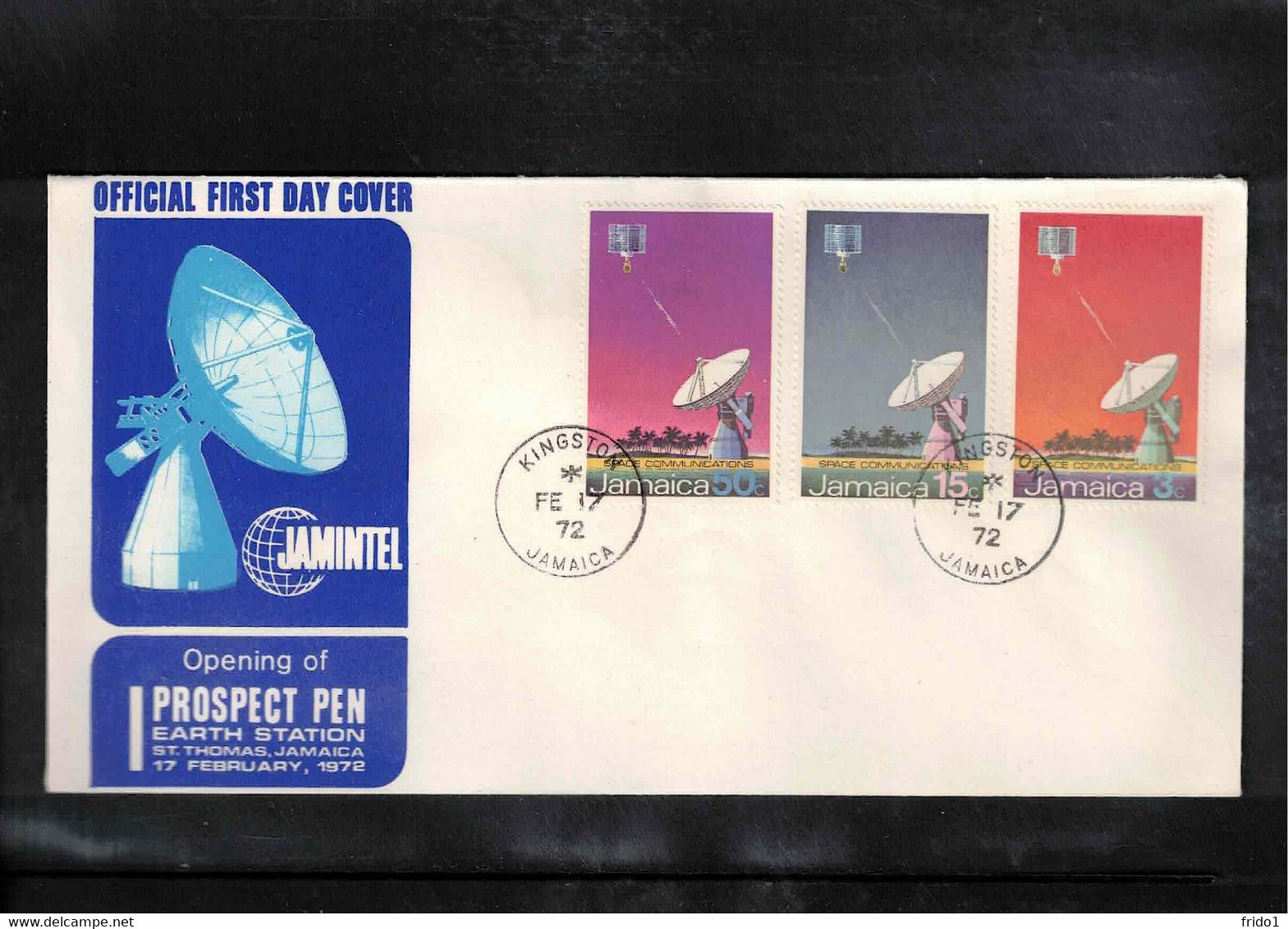 Jamaica 1972 Space / Raumfahrt Opening Of Satellite Earth Station FDC - América Del Norte