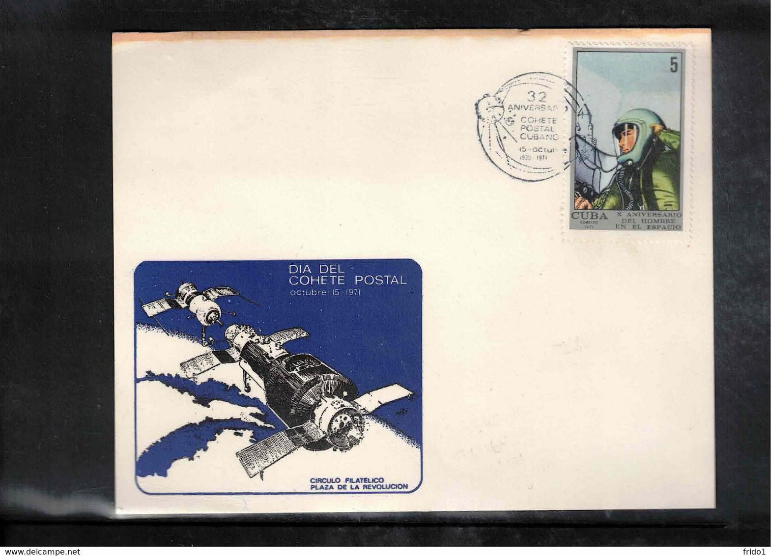 Cuba 1971 Space / Raumfahrt 10th Anniversary Of The Man In Space FDC - North  America