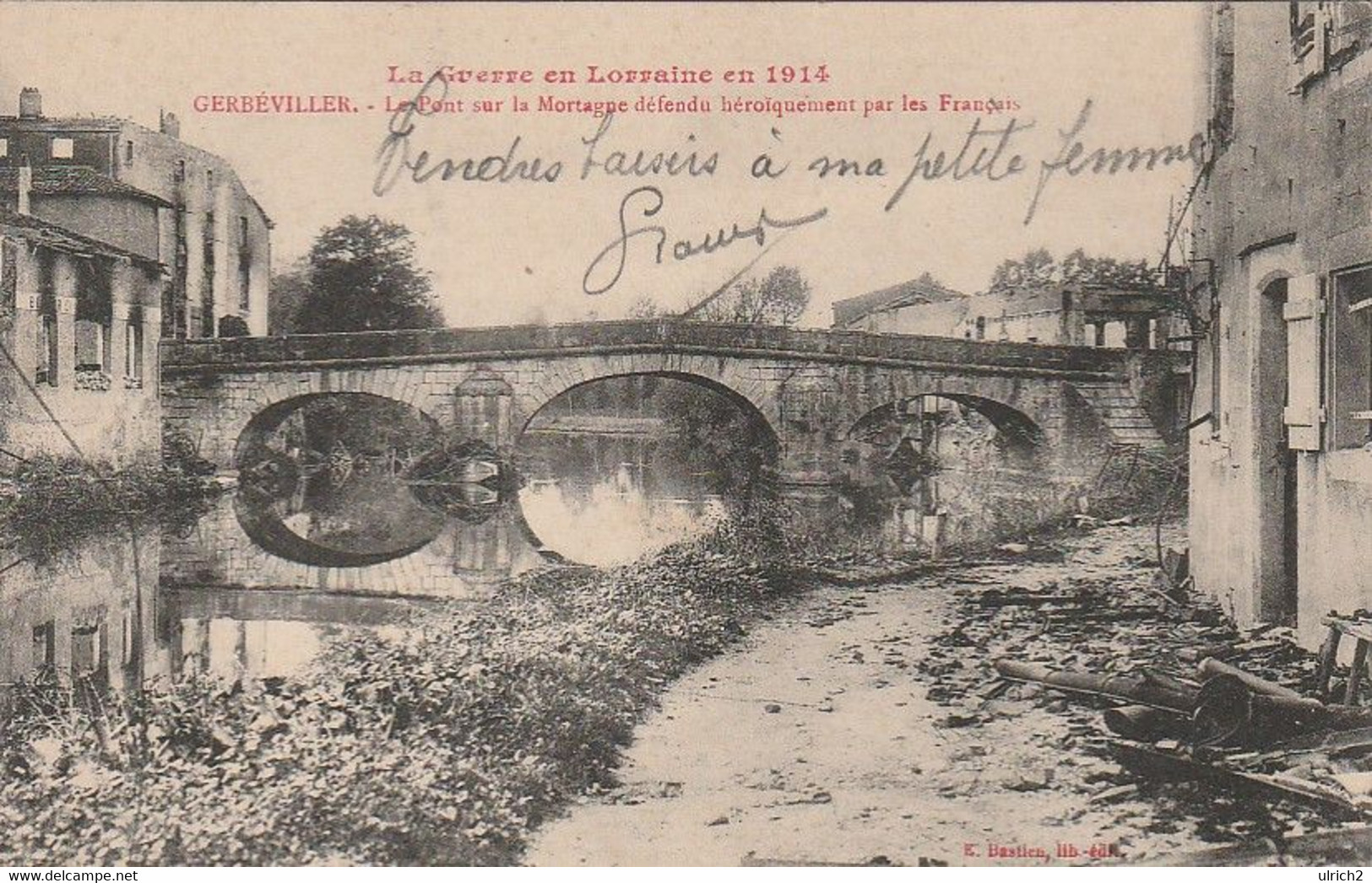 AK Gerbéviller - Le Pont Sur La Mortagne - Poste Militaire 6e Régiment D'Artillerie à Pied - 1915 (60567) - Gerbeviller