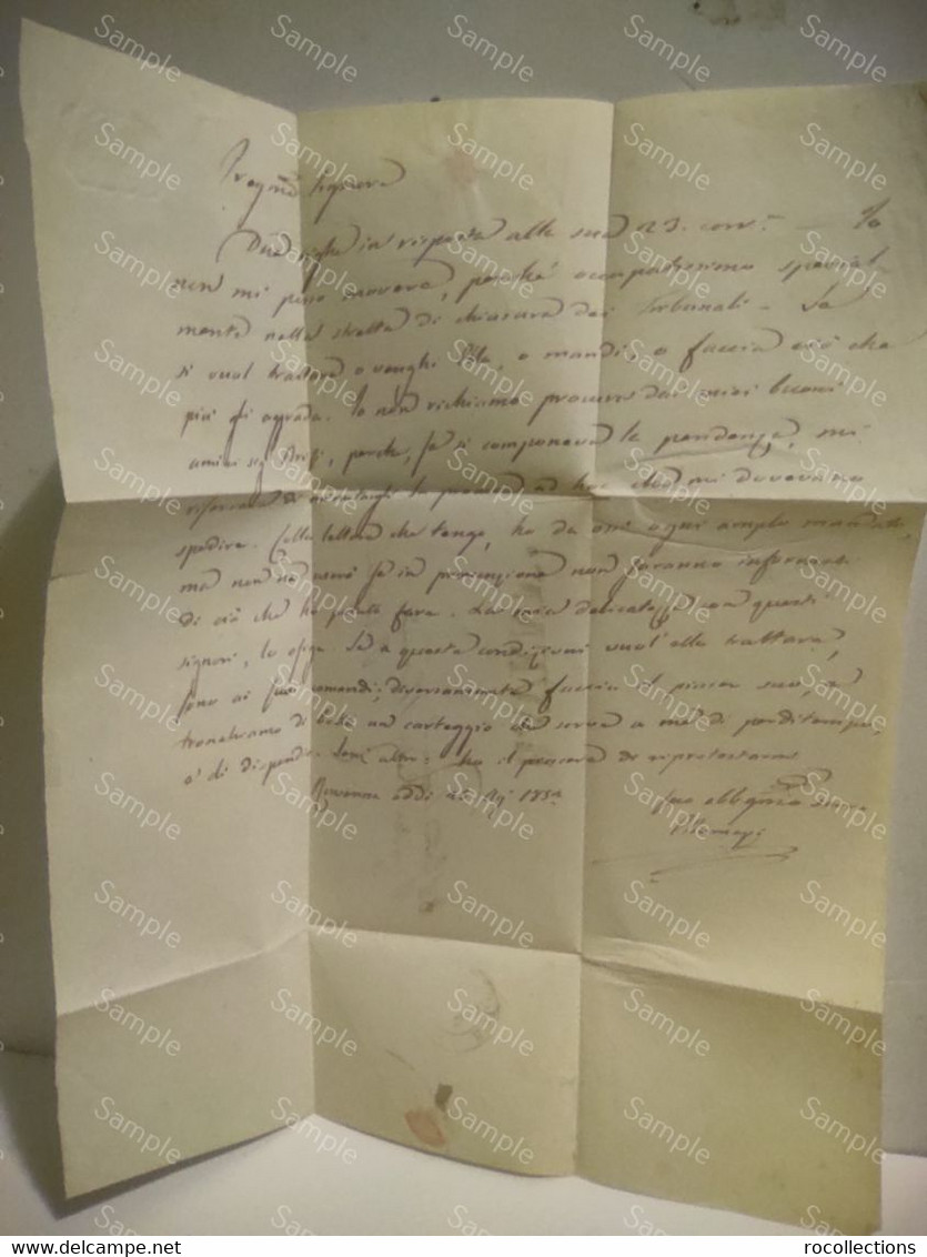 Italy Italia  Folded Letter Bologna Ravenna 1852 - Romagna