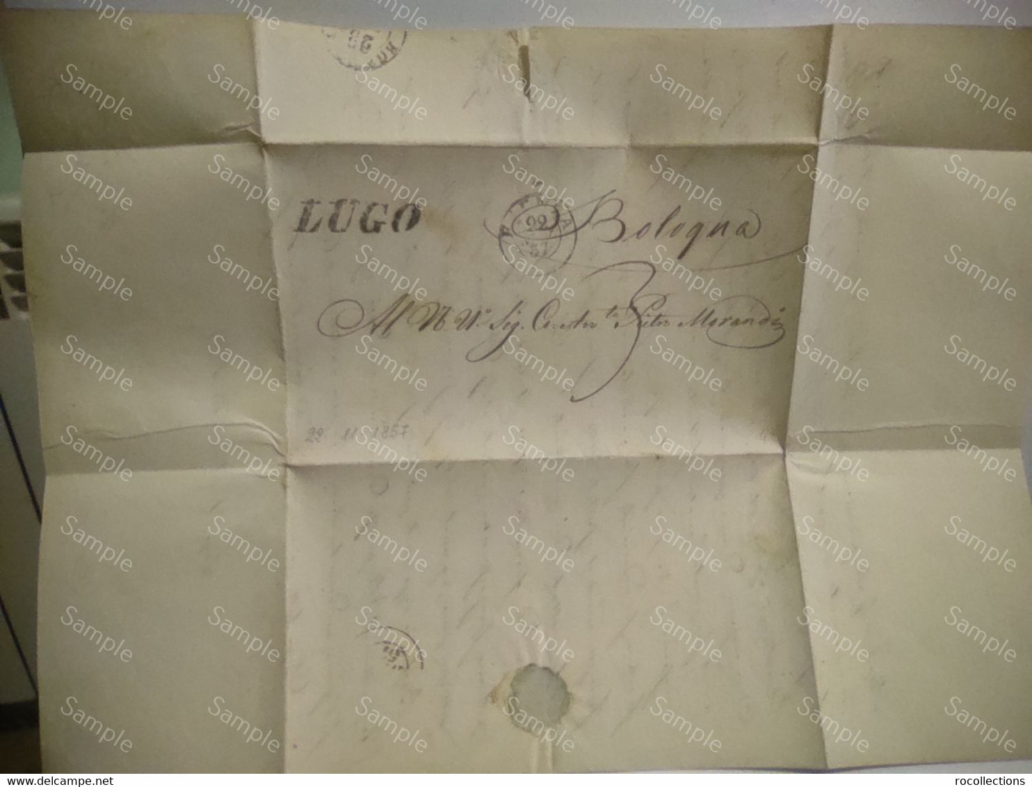 Italy Italia  Folded Letter Bologna Lugo 1857 - Romagna