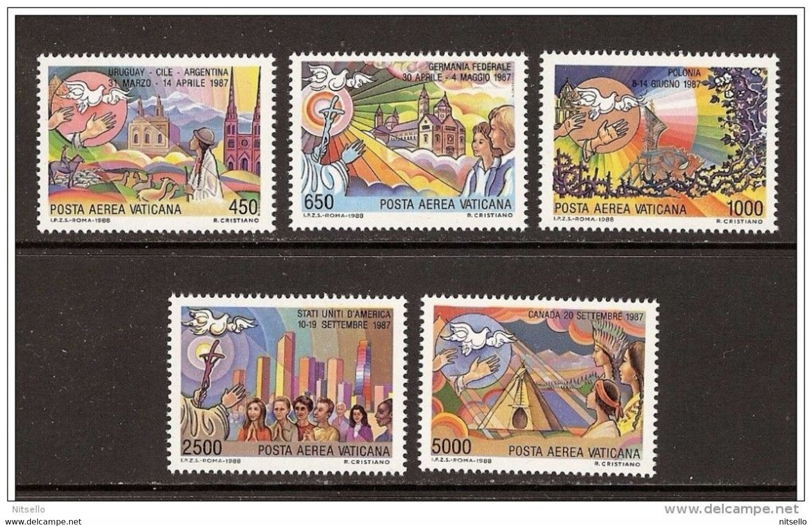 LOTE 2240  /// (C450) VATICANO YVERT Nº: PA 83/87 **MNH  // CATALG/ COTE: 23€ ¡¡¡ OFERTA - LIQUIDATION - JE LIQUIDE !!! - Luftpost