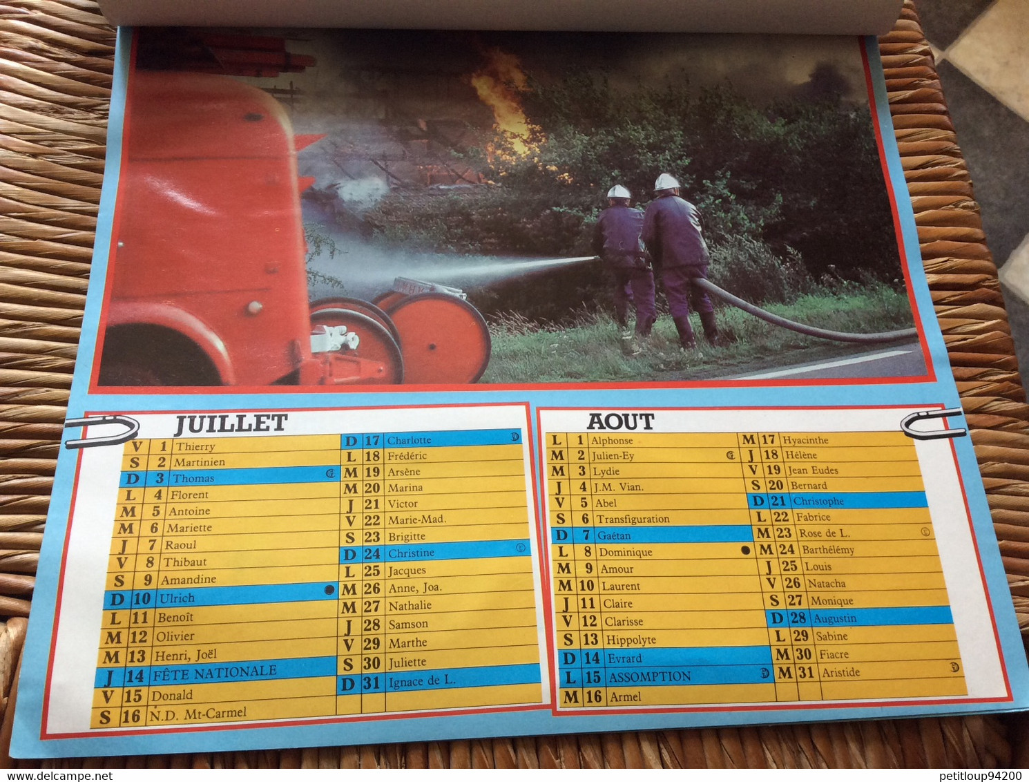 CALENDRIER-ALMÀNACH  Sapeurs-Pompiers  GRAND FORMAT  Ville De BANTZENHEIM Annee 1983 - Grand Format : 1981-90