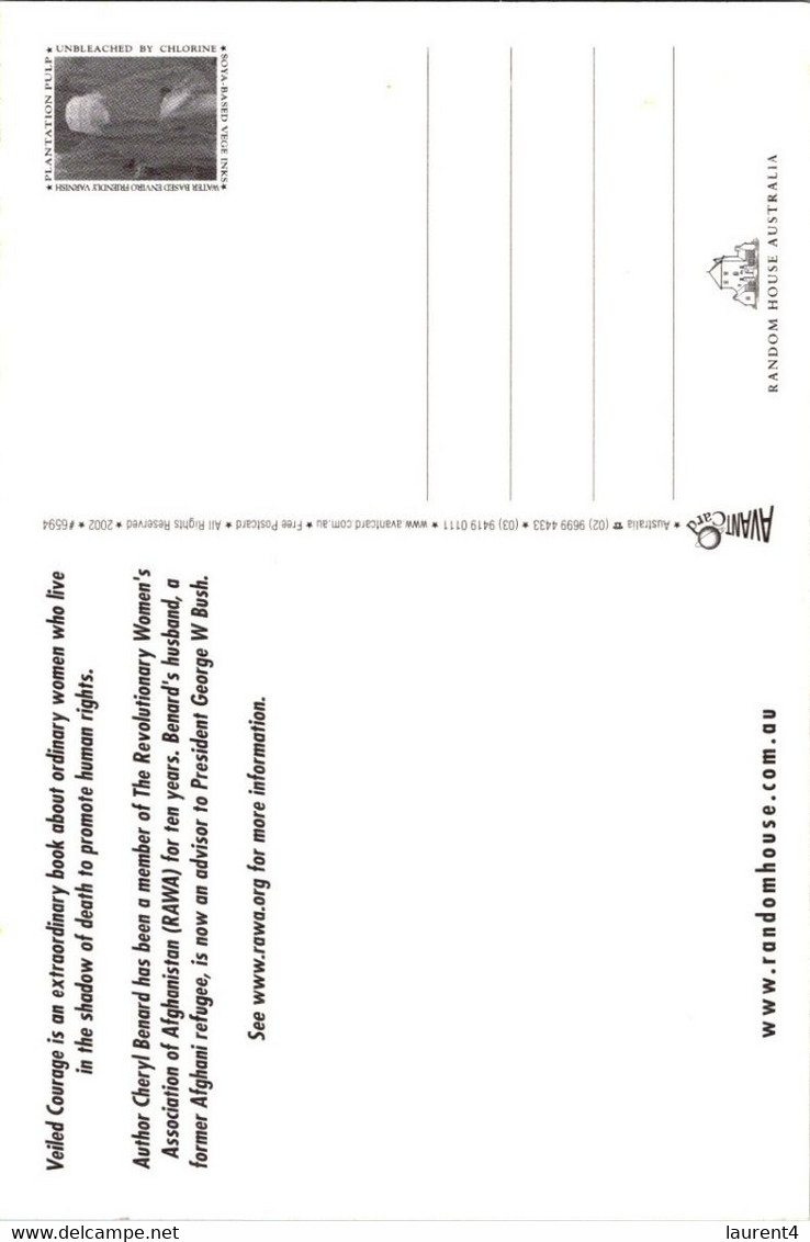 (5 H 47) (Avanti) Book Save Tasmania's - (2 Postcards) Afghan Veiled Women's & Tasmania Tree (Wilderness Society) - Afghanistan