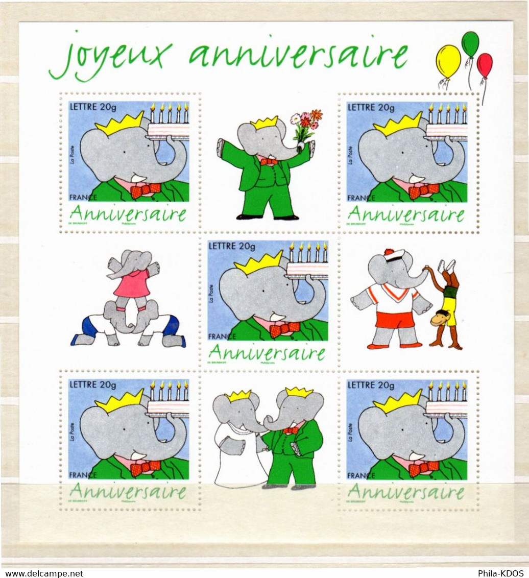 " BABAR " Sur Bloc-Feuillet Neuf ** MNH. N° YT BF 100 - Cómics