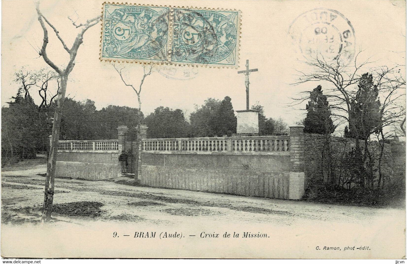 ""11 - Aude - Bram - Croix De La Mission (Rare) - Bram