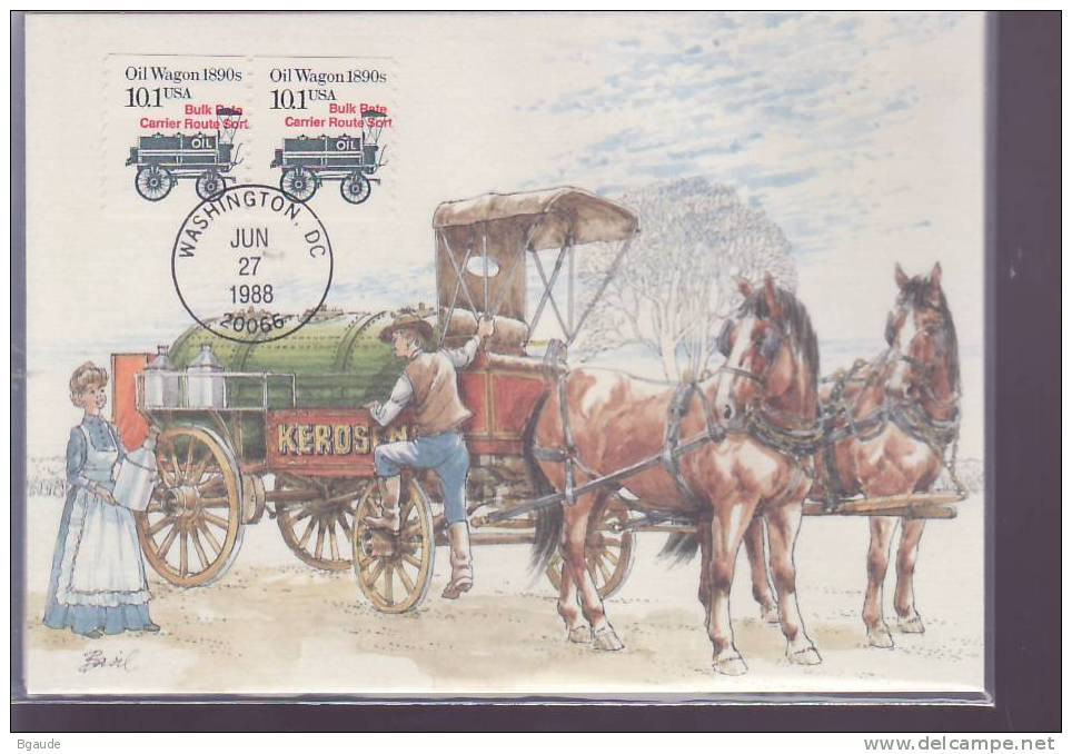 ETATS UNIS CARTE MAXIMUM NUM.YVERT  1573 TRANSPORT VOITURE CITERNE - Maximumkarten (MC)