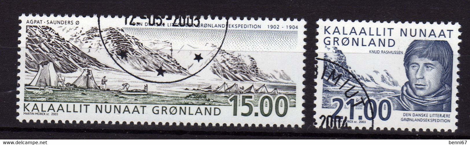 GROENLAND Greenland 2003 Expedition Groenland Rasmussen  Yv 375/376 OBL - Gebraucht