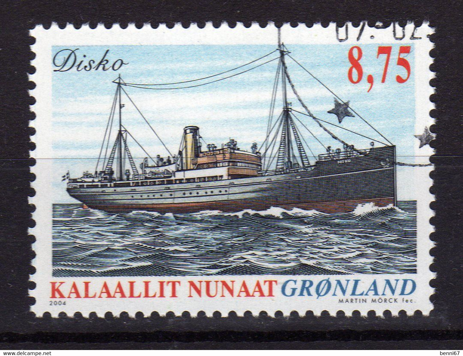 GROENLAND Greenland 2004 Bateau Vapeur Disko  Yv 403 OBL - Gebraucht