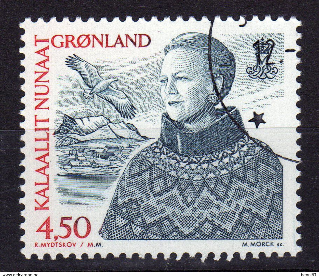 GROENLAND Greenland 2000 Queen Reine  Yv 334 OBL - Gebraucht