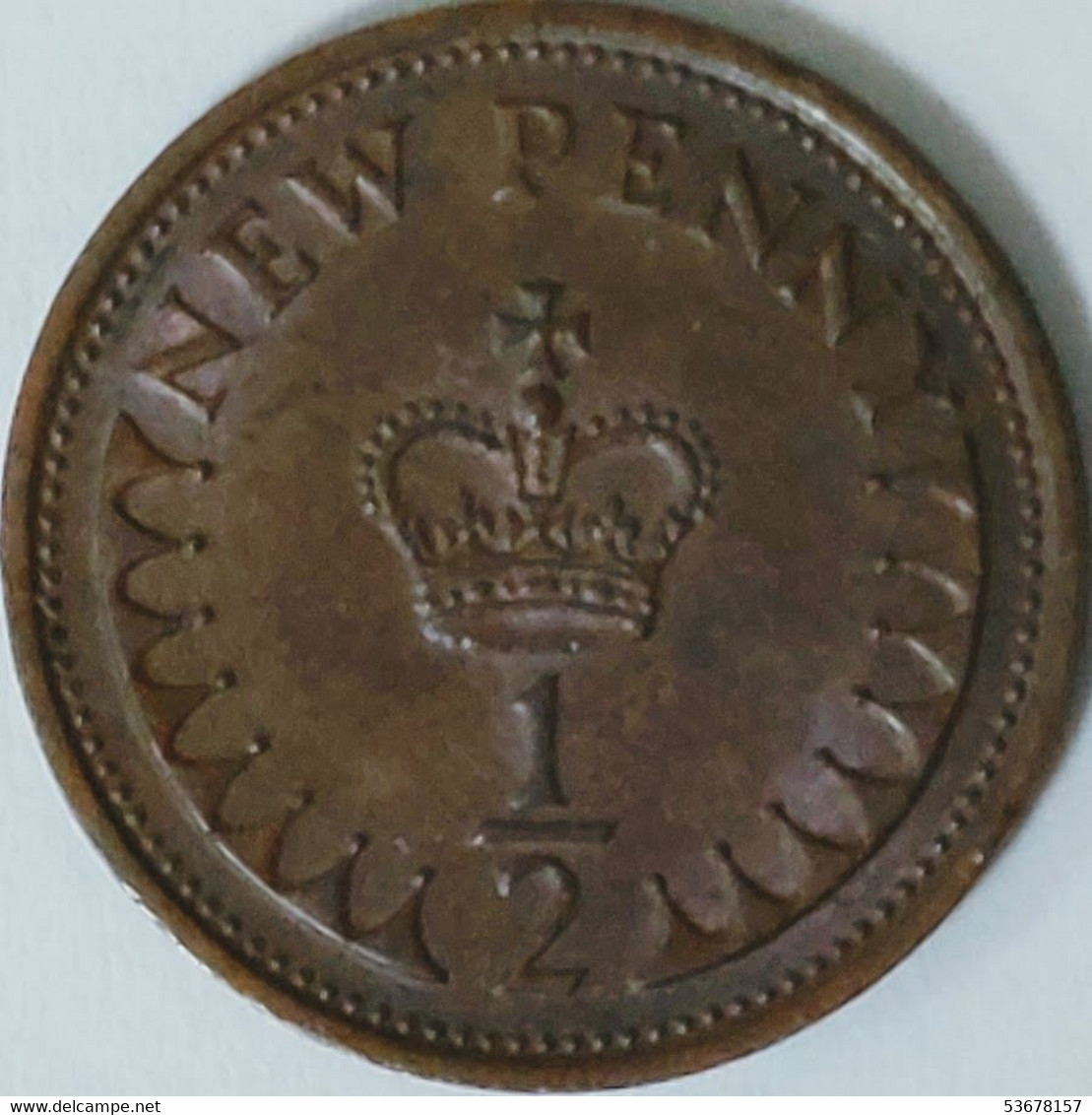 United Kingdom - ½ New Penny, 1974, KM# 914 - 1/2 Penny & 1/2 New Penny