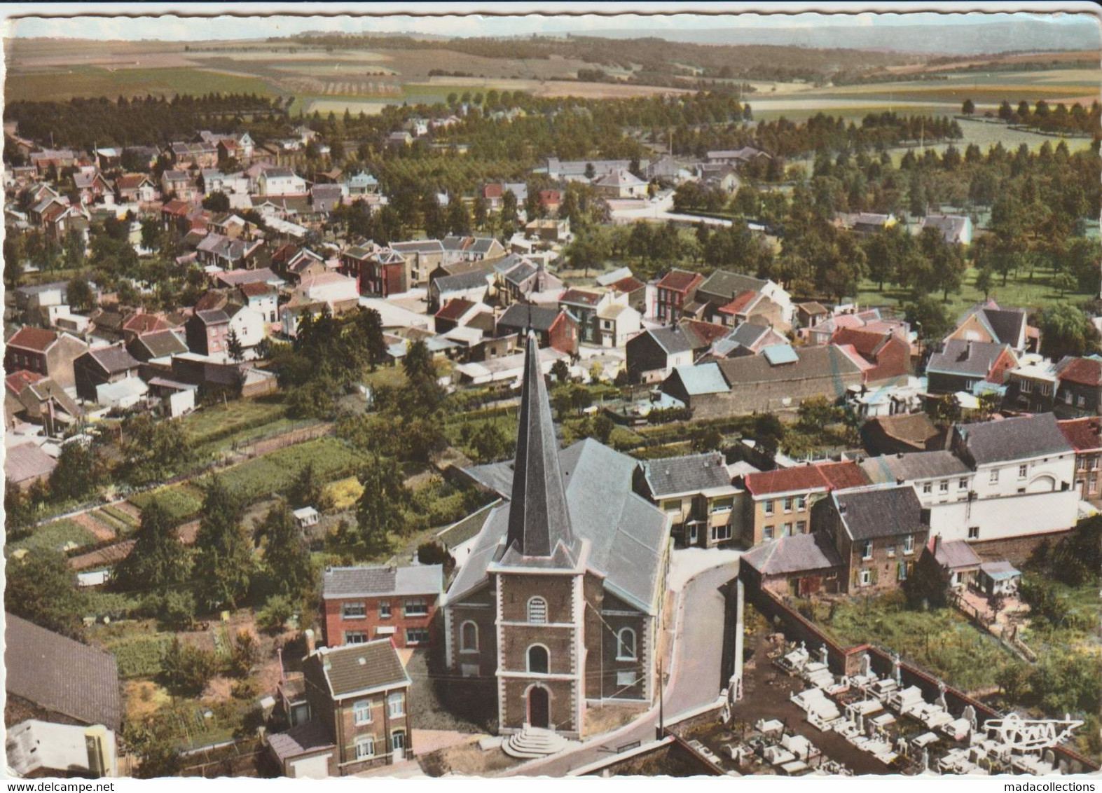 Houtain - St Simeon (Belgique) Vue Aérienne - Le Centre - Oupeye