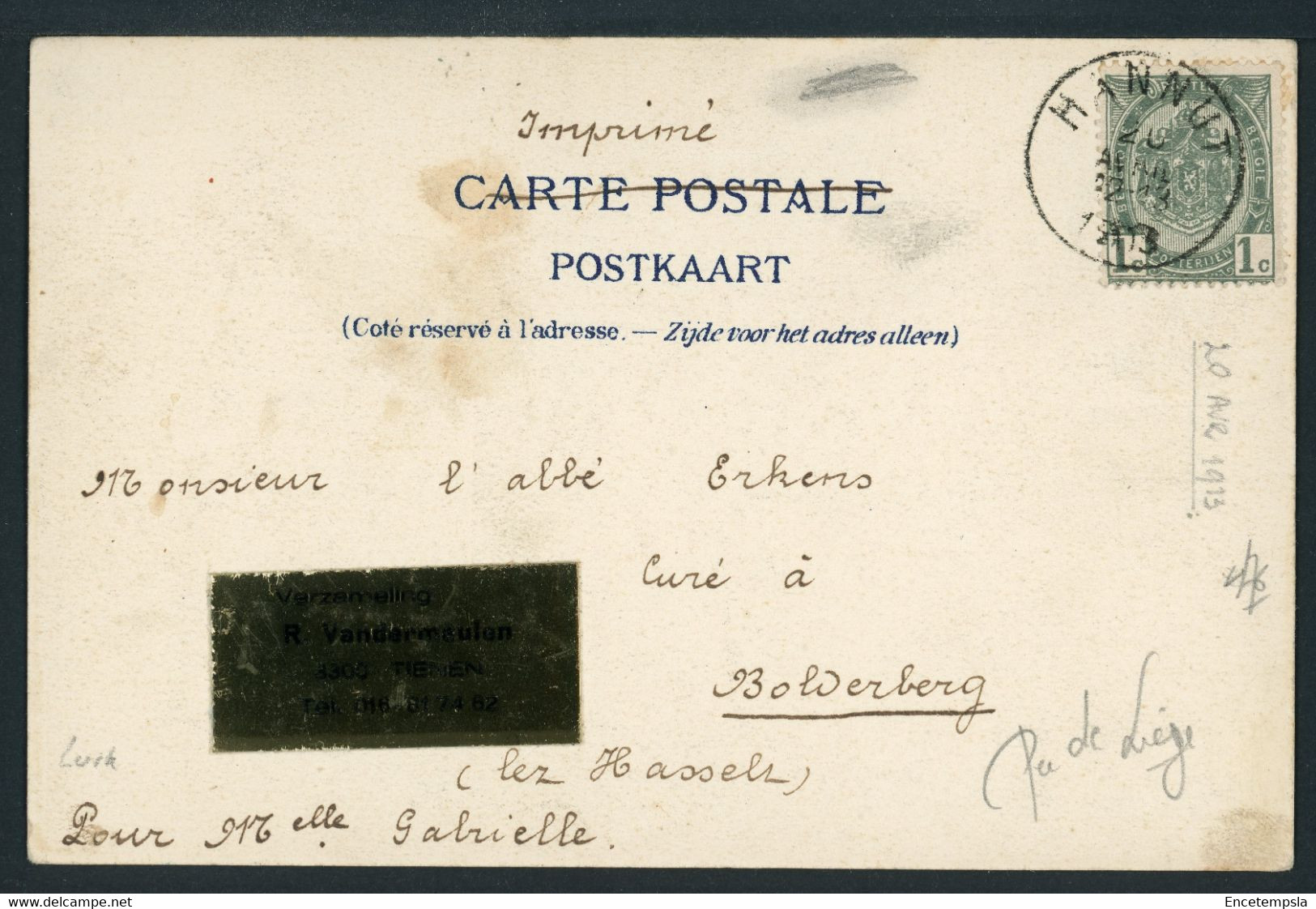 CPA - Carte Postale - Belgique - Hannut - L'Eglise - 1913 (CP20467) - Hannut