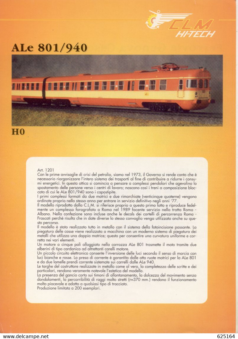 Catalogue CLM Hi-Tech 2005 - FS HO - Genova-Casella HOm 1/87 - FS N 1/160 - Stazioni  - Tram - En Italien - Sin Clasificación