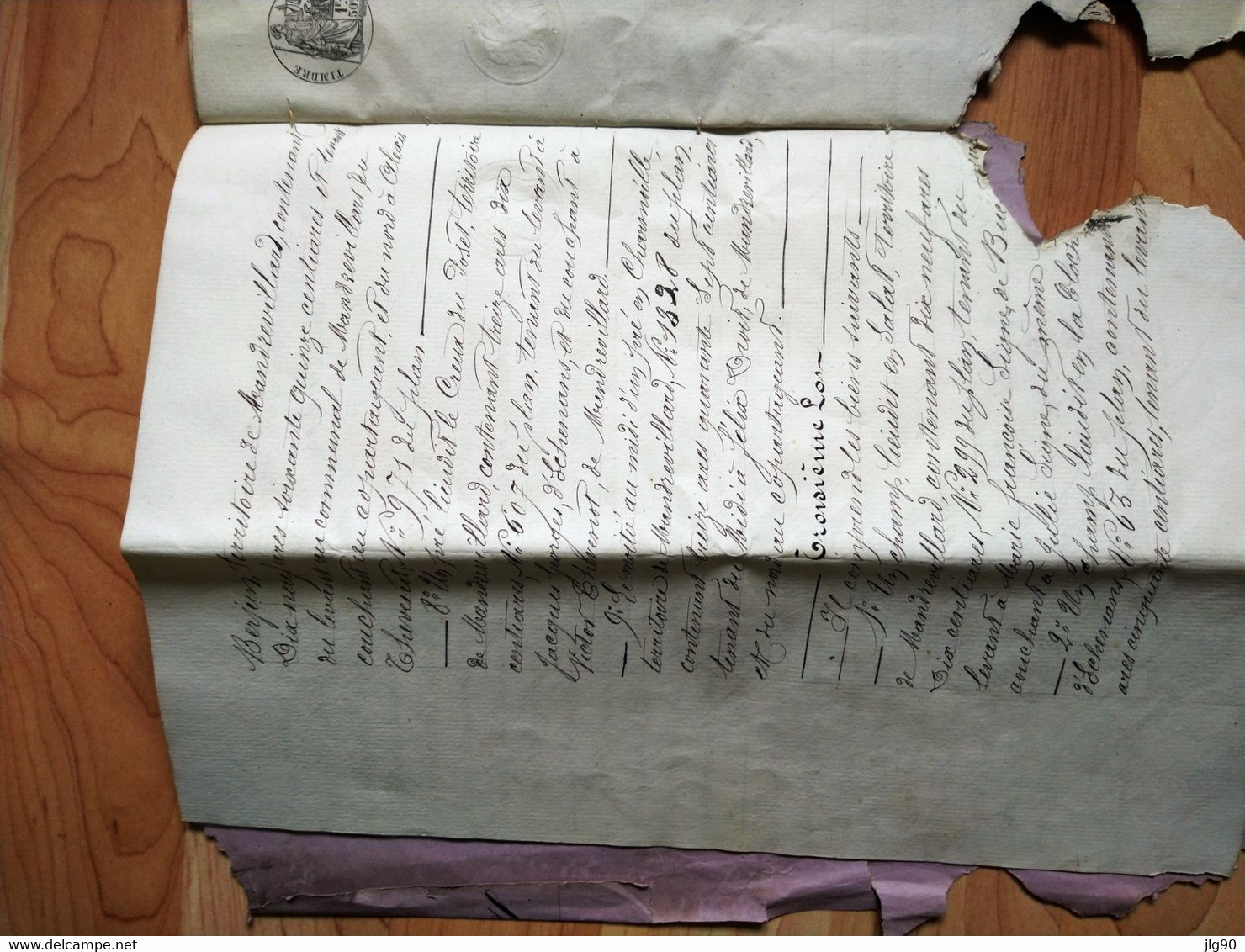 Acte notarié, Donation-Partage Famille THEVENOT de MANDREVILLARS du 29/02/1868 à HERICOURT
