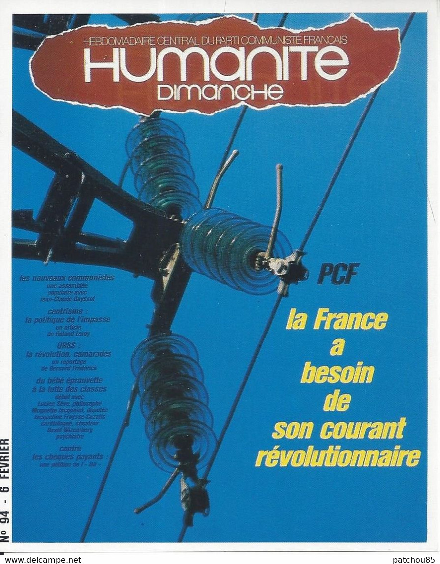 CPM  Partis Politique Humanité Dimanche PCF La France A Besoin De Son Courant Révolutionnaire - Syndicats