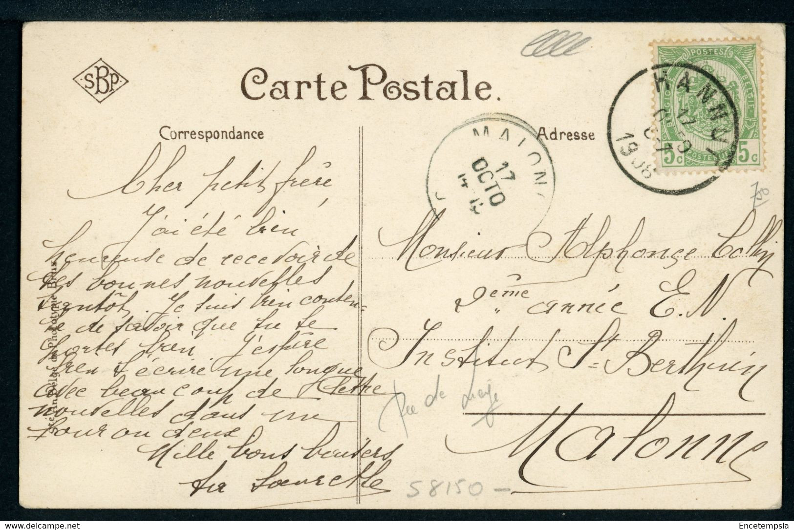 CPA - Carte Postale - Belgique - Hannut - Route De Huy - 1908 (CP20475OK) - Hannut