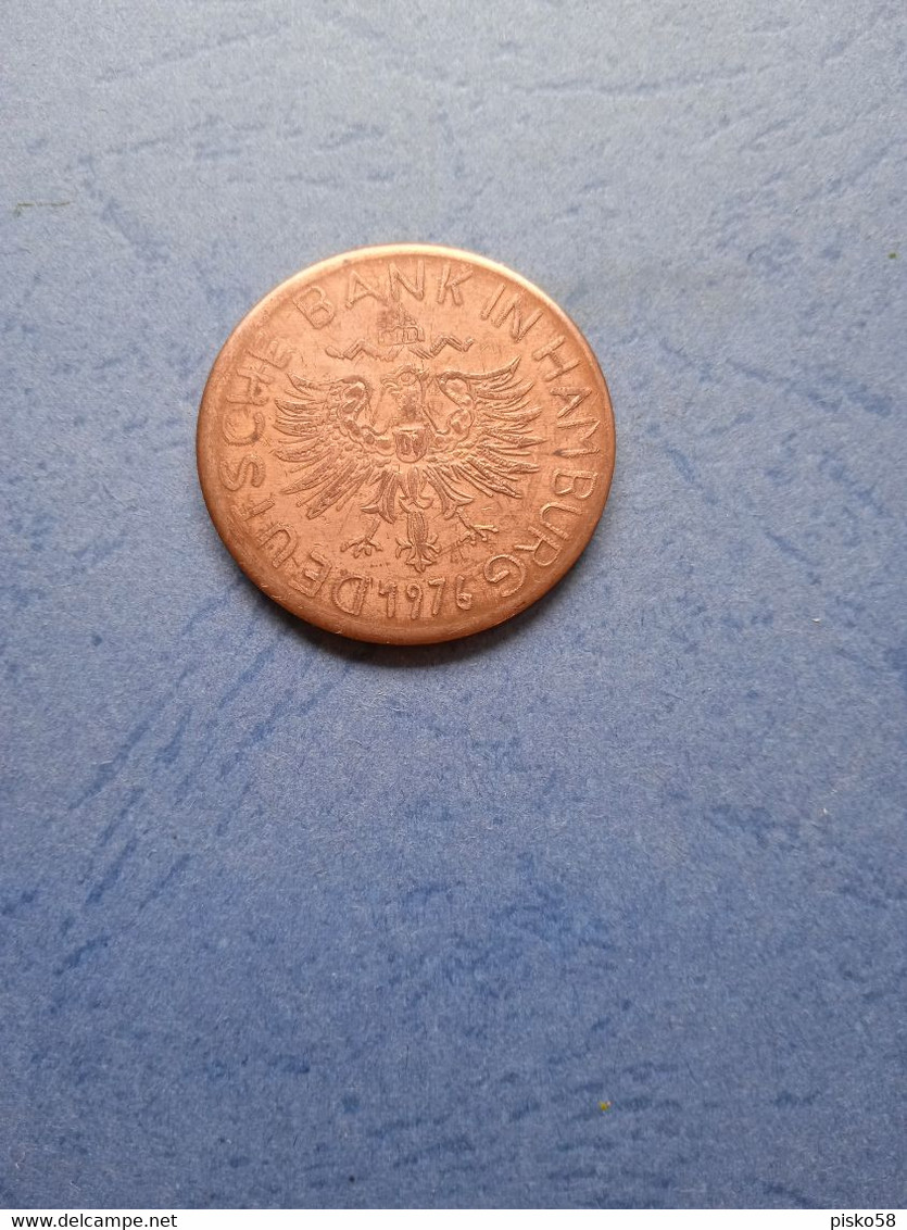 Hamburg Bank 1976 - Souvenirmunten (elongated Coins)