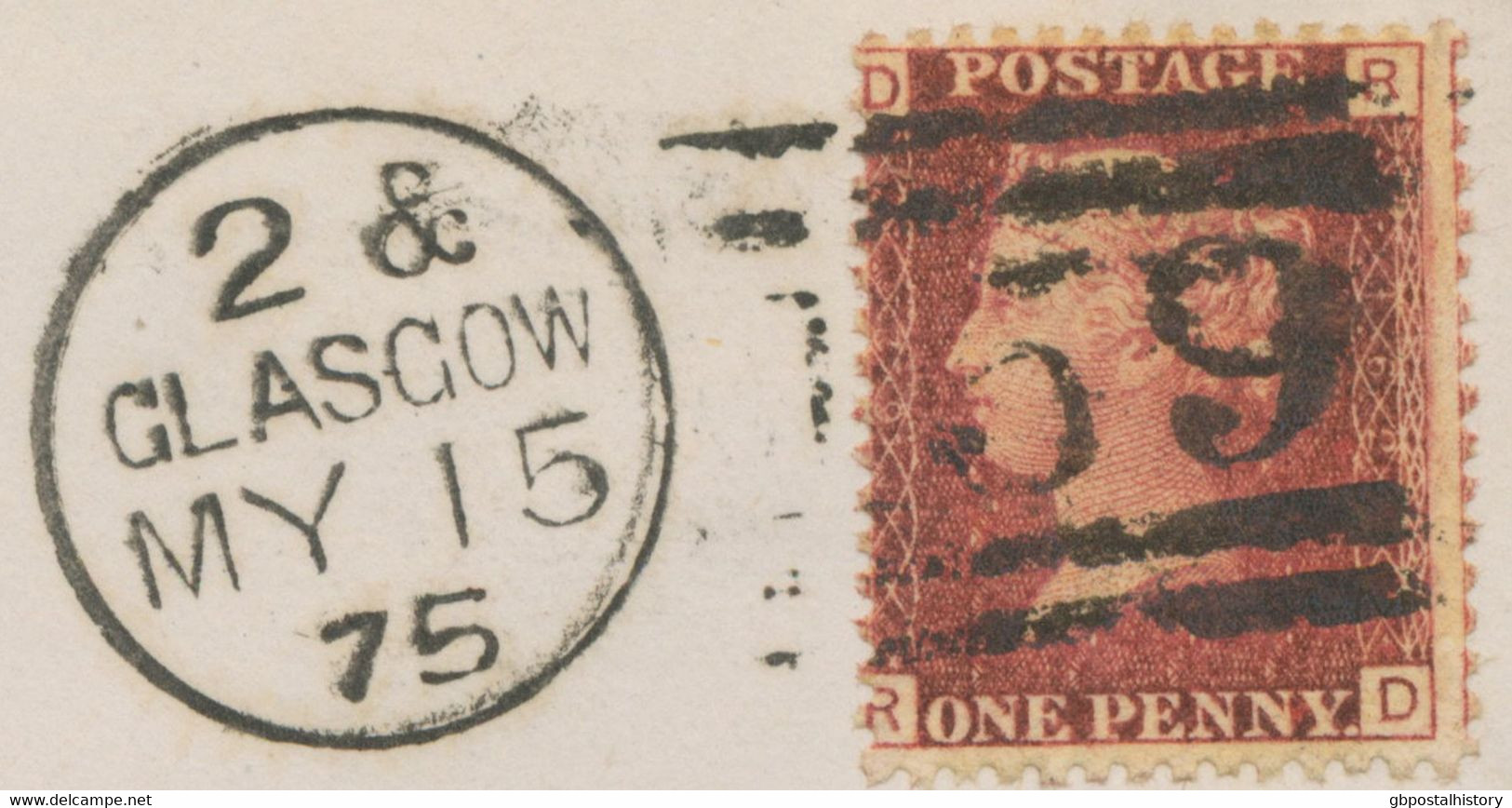 GB „159 / GLASGOW“ Scottish Duplex (4 Bars With Same Length, Time Code „2 &“, Datepart 20mm) On Very Fine Cover - Storia Postale