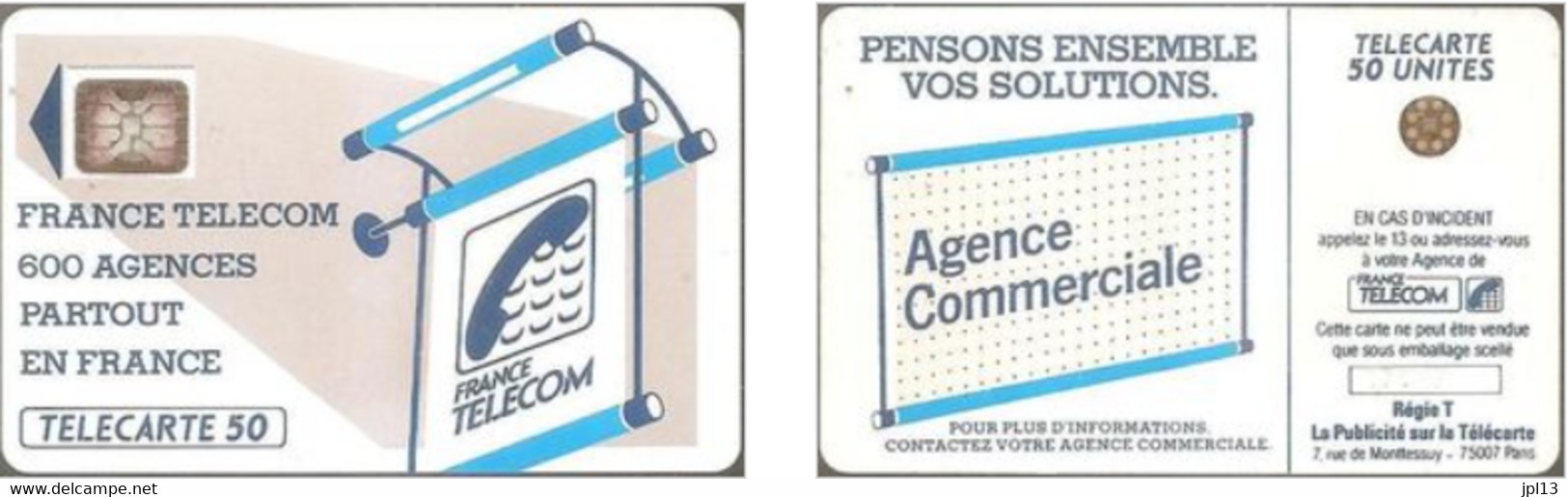 Carte à Puce - France - France Telecom -Les 600 Agences 50 - SC5an D7 Glacée, Texte Verso Gras - 600 Agences