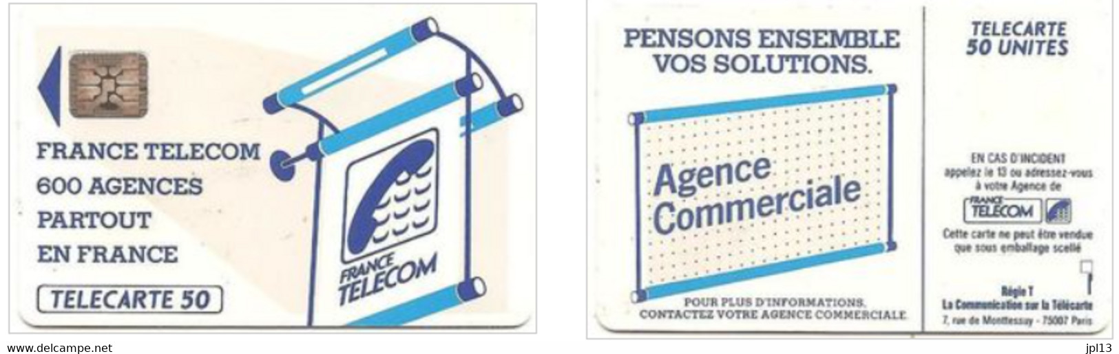 Carte à Puce - France - France Telecom -Les 600 Agences 50 - SC5an, 5 N° Grands Emboutis Double Frappe - 600 Agences