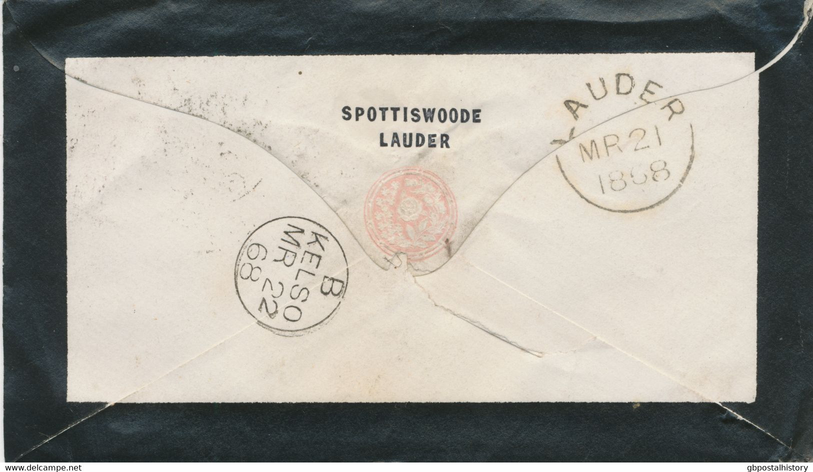 GB „131 / EDINBURGH“ Scottish Duplex Postmark (between 3 Thin Bars, Same Lenght) On VF Rare QV 1 D Pink Stamped To Order - Briefe U. Dokumente