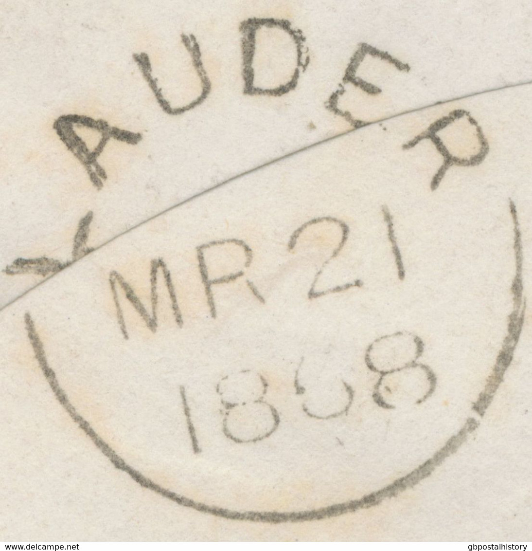 GB „131 / EDINBURGH“ Scottish Duplex Postmark (between 3 Thin Bars, Same Lenght) On VF Rare QV 1 D Pink Stamped To Order - Cartas & Documentos