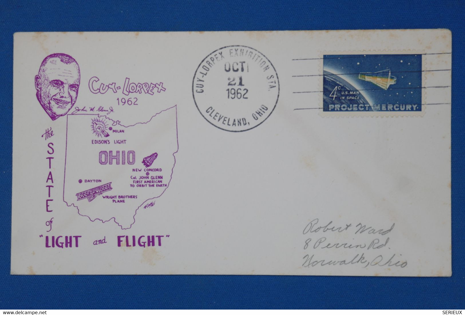 C1 ETATS UNIS  BELLE LETTRE 1962   OHIO  +GUY LORPEX + AFFRANCH. PLAISANT - 1960-.... Lettres & Documents