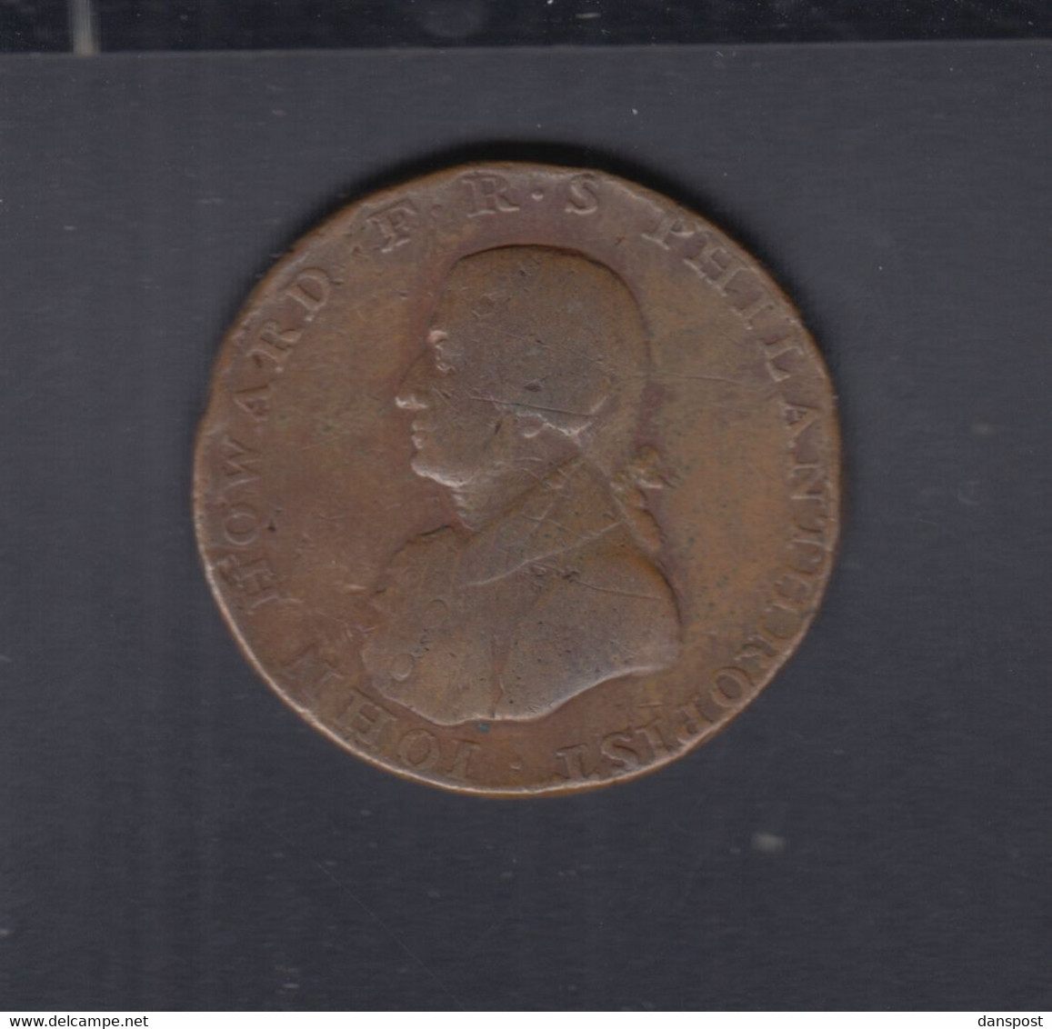 Grossbritannien Great Britain Half Penny Token 1794 Chichester And Pourthsmouth John Howard F.R.S. Philanthropist - Commerce Extérieur, Essais, Contremarques Et Surfrappes