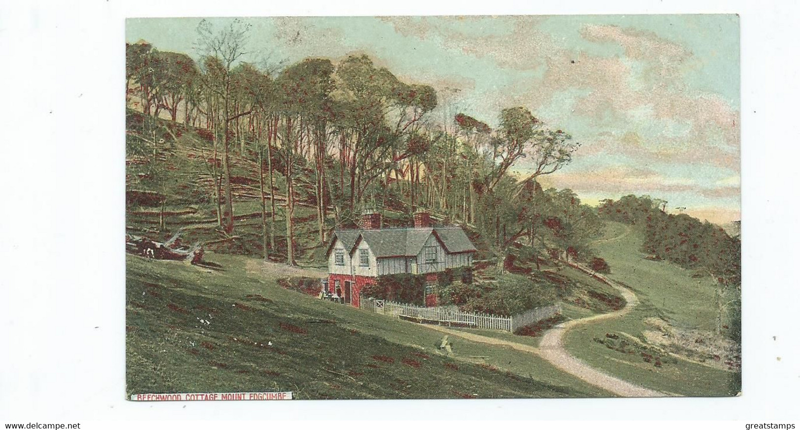 Postcard Cornwall Mount Edgcumbe Beechwood Cottage Unused - Newquay