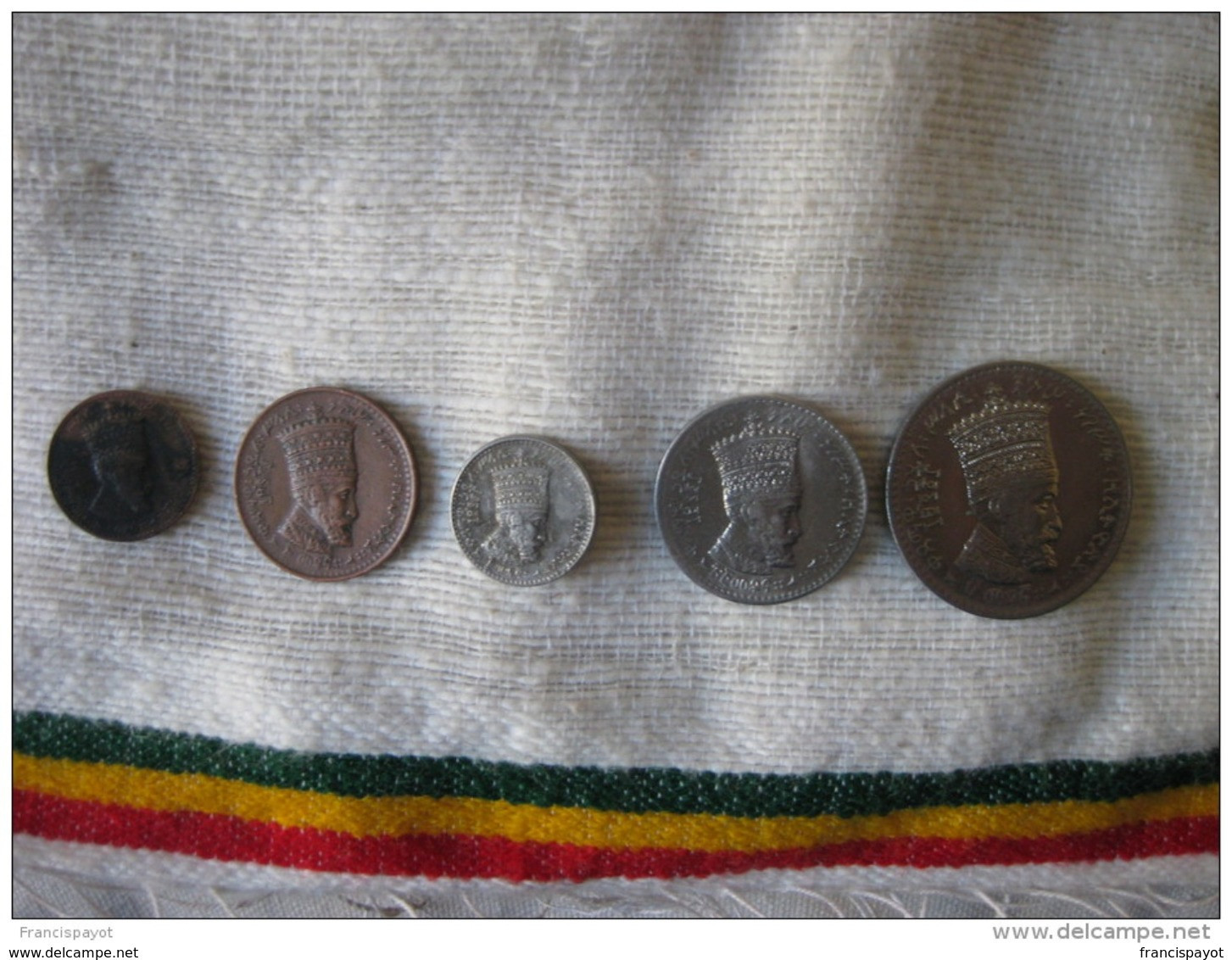 Haile Selassie 1923 EE = 1930/31 (5 Coins) AUNC - Ethiopia